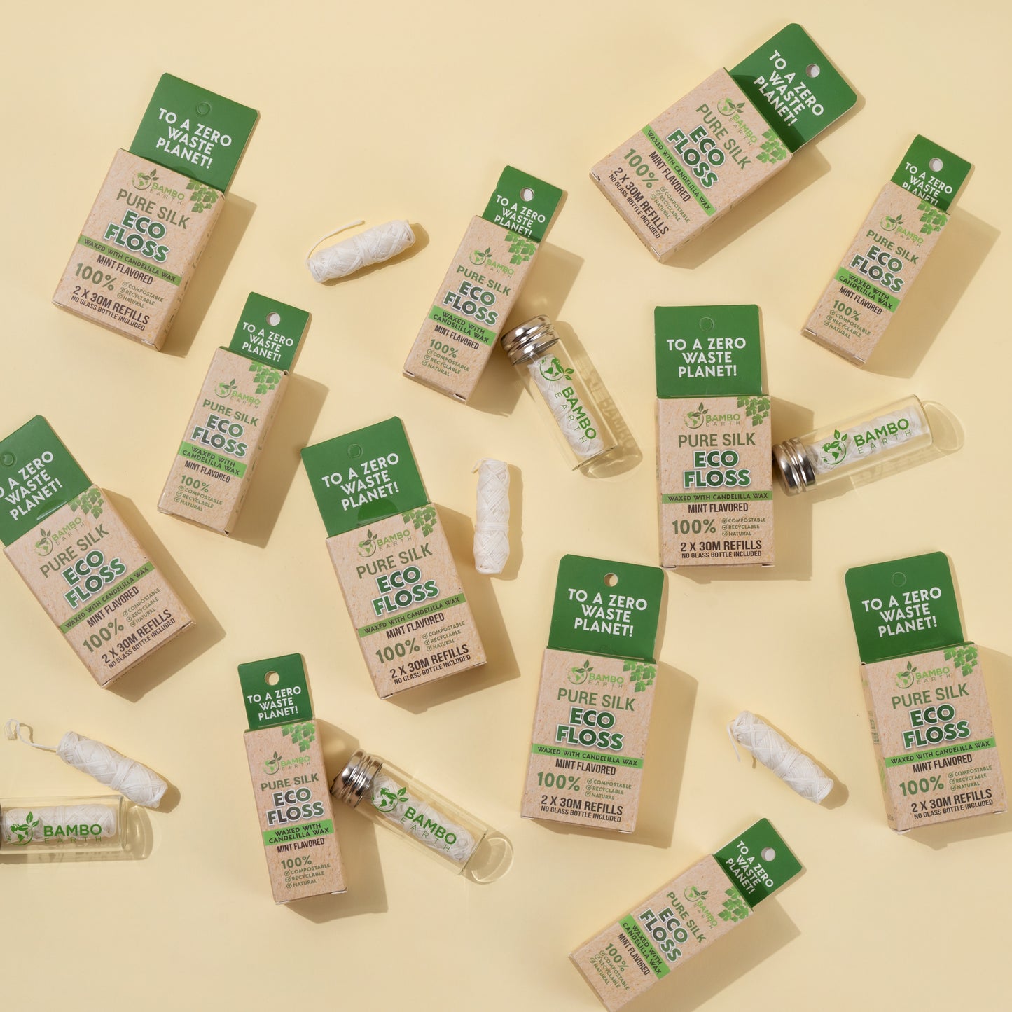 Копринен конец за зъби - пълнители