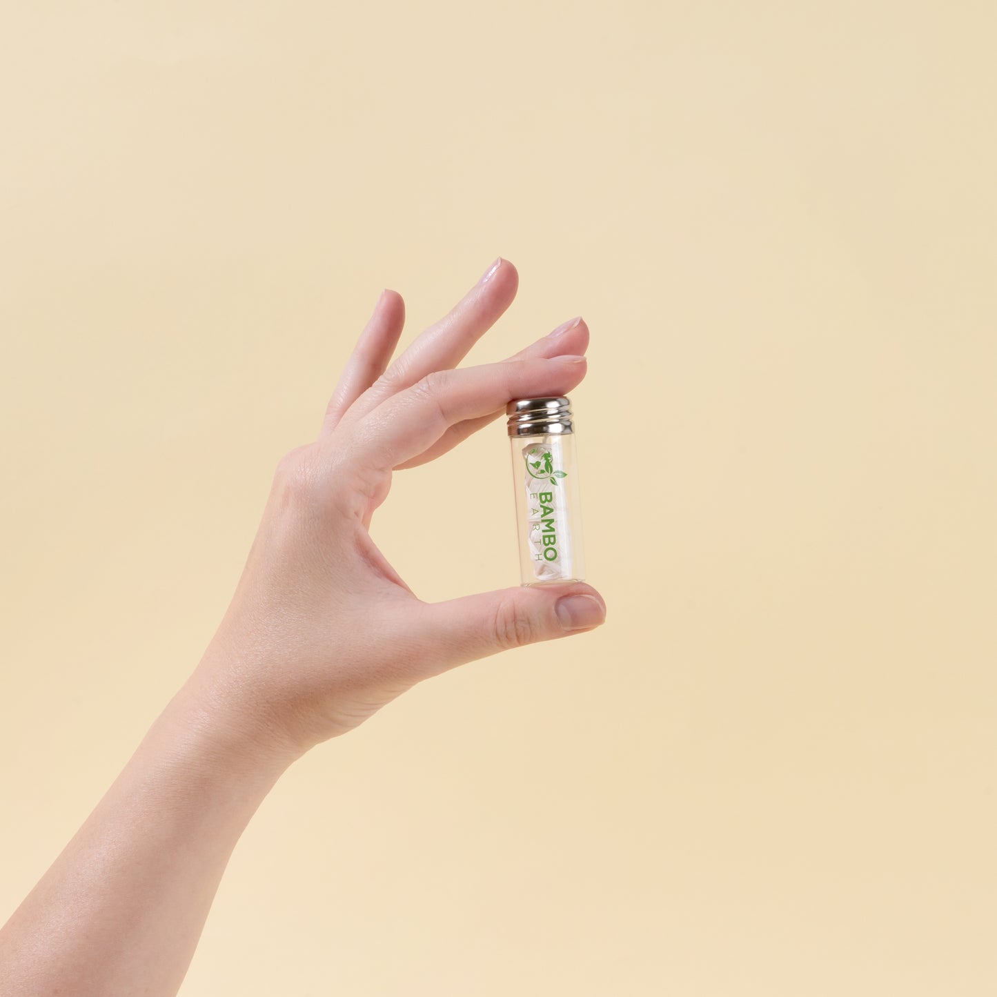 Конец за зъби с царевична нишка със стъклен буркан