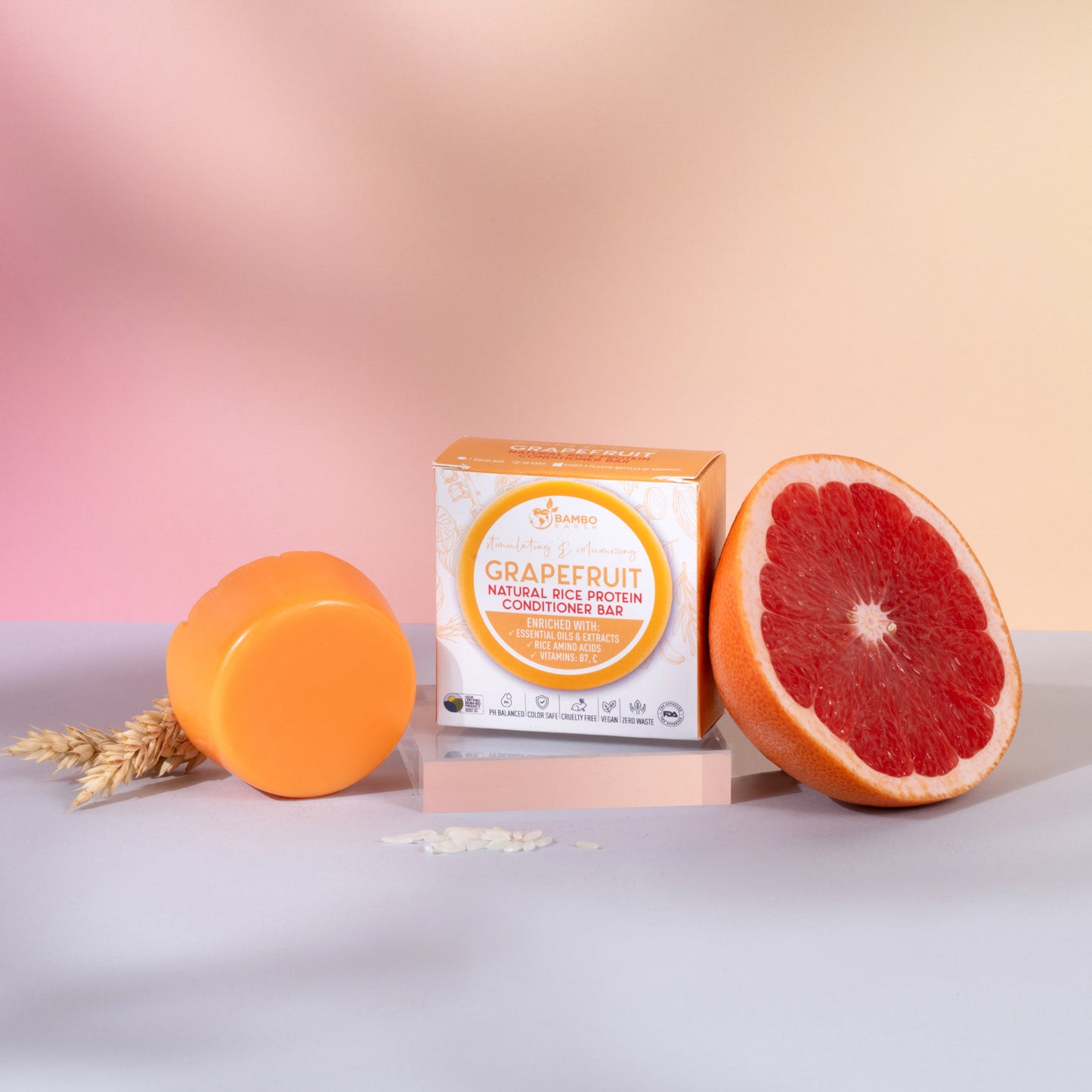 Твърд балсам с оризов протеин и роза