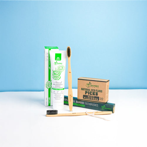 Дентална грижа с конец за зъби на клечка