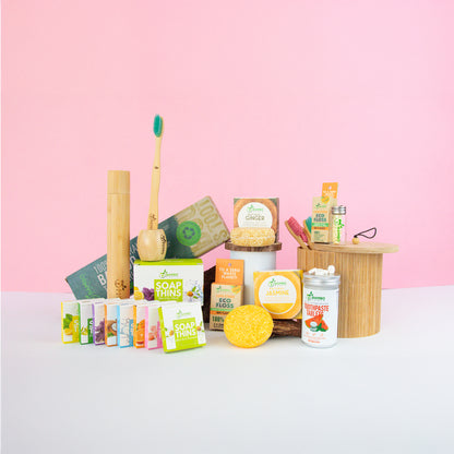 Комплект за пътуване с паста за зъби на таблетки и конец за зъби