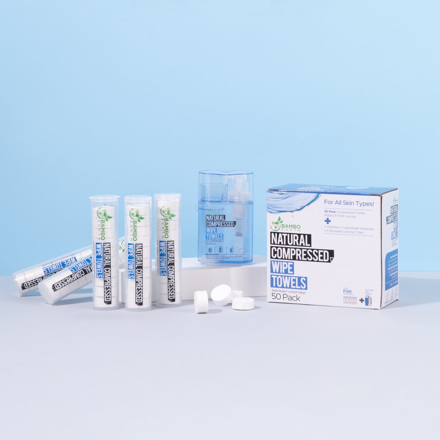Compressed Wipes 100 Pack