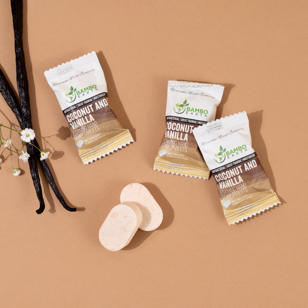 Пенлив сапун за ръце кокос и ванилия - единична таблетка